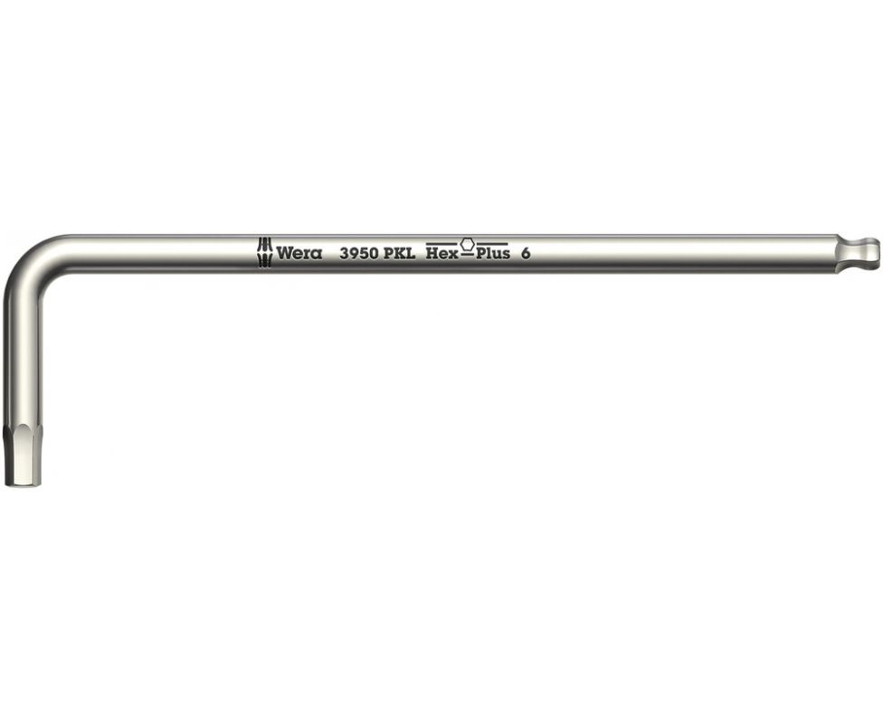 Г-образный ключ Wera 3950 PKL WE-022700 1.5 х 14 х 90 метрический нержавеющая сталь