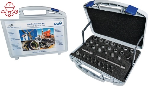 Набор ударных головок Set 3/8 ", 40-Piece ASW 6181 0010 Fplus