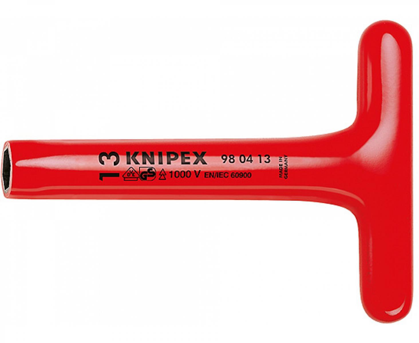 картинка Торцовый ключ VDE с Т-образной ручкой Knipex KN-980419 от магазина "Элит-инструмент"