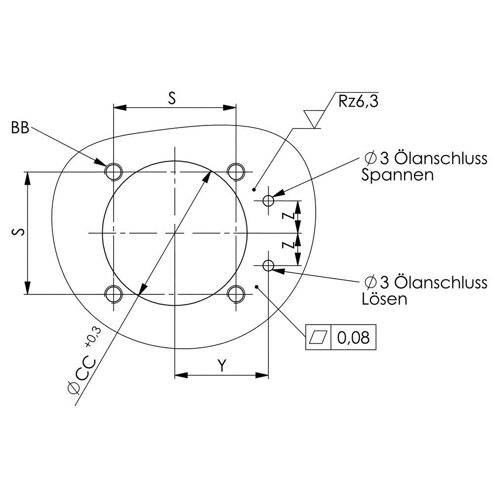 картинка Поворотный зажим для крепления на верхнем фланце АМF 556965 от магазина "Элит-инструмент"