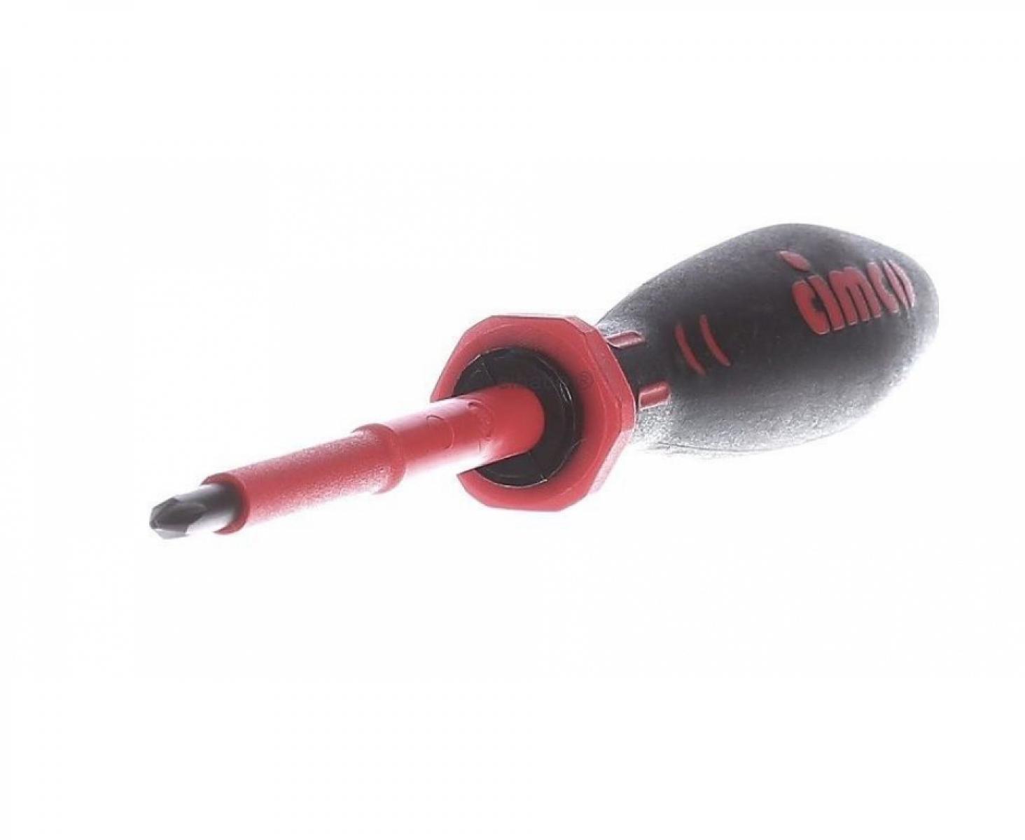 картинка Отвертка диэлектрическая VDE крестовая Phillips PH2х195 Cimco 117732 от магазина "Элит-инструмент"