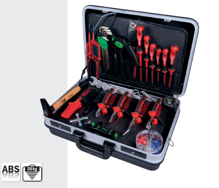 картинка Набор инструментов, Чемодан для электромонтера, укомплектован 24 инструментами «Start-up Max», HAUPA 220268 от магазина "Элит-инструмент"
