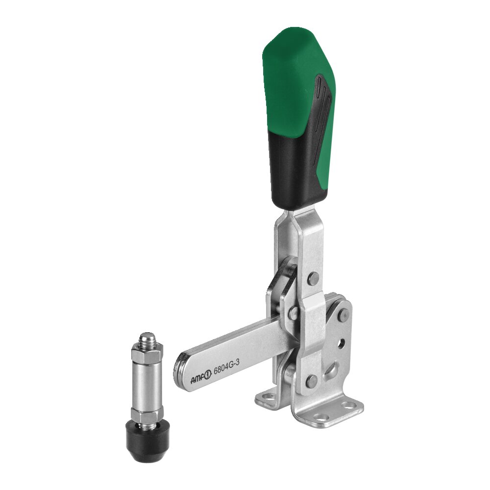 Вертикальный шарнирный зажим с зеленой ручкой АМF 557483