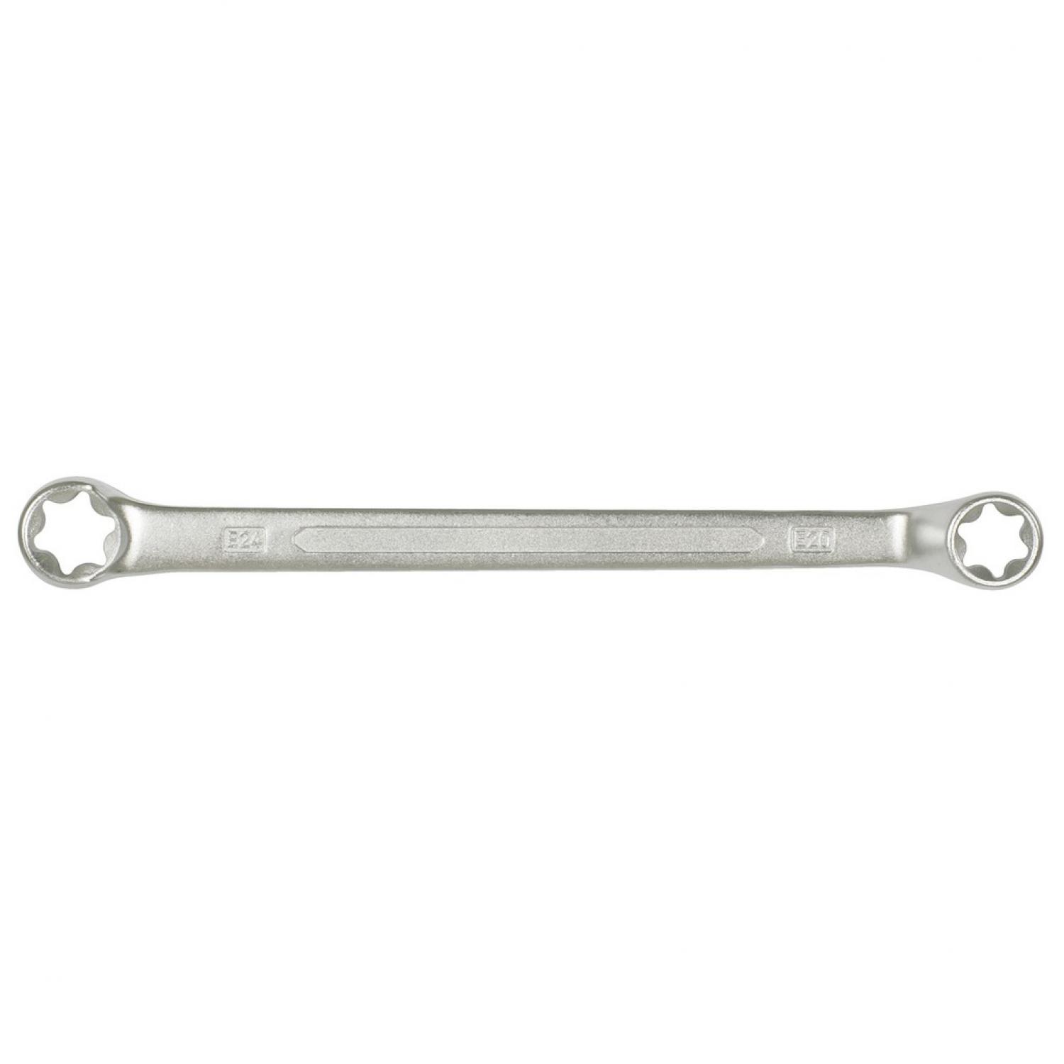 Двусторонний накидной ключ с внешним профилем Torx, изогнутый, E6xE8