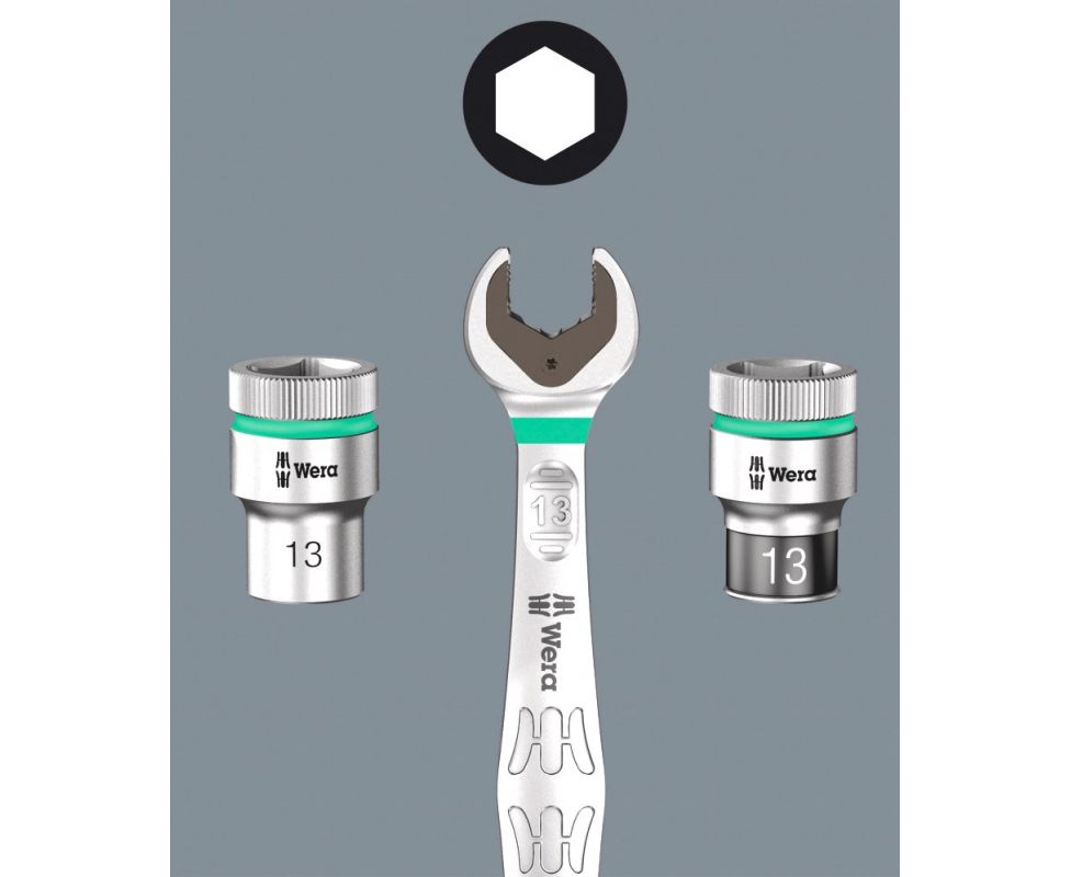 картинка Ключ рожковый двусторонний 6002 Wera Joker WE-020262 24 х 27 х 280 мм от магазина "Элит-инструмент"