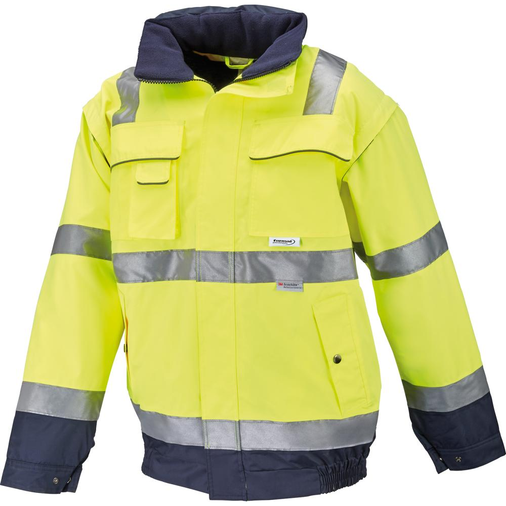 Предупреждающая куртка Комфорт, размер.М, желтый/синий, FORMAT 6007 5304 Fplus