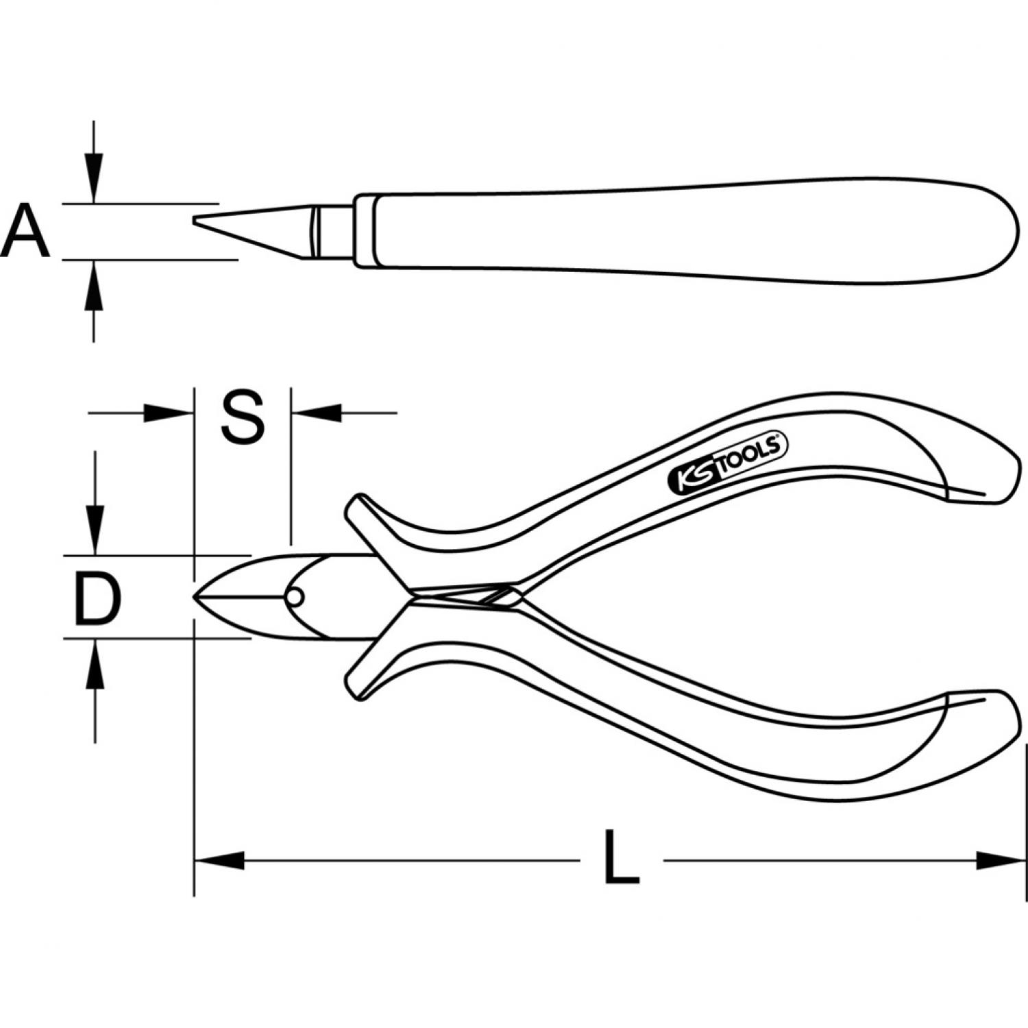 картинка Твердосплавный мини-инструмент для косой резки с защитой от электростатических разрядов, 120 мм от магазина "Элит-инструмент"
