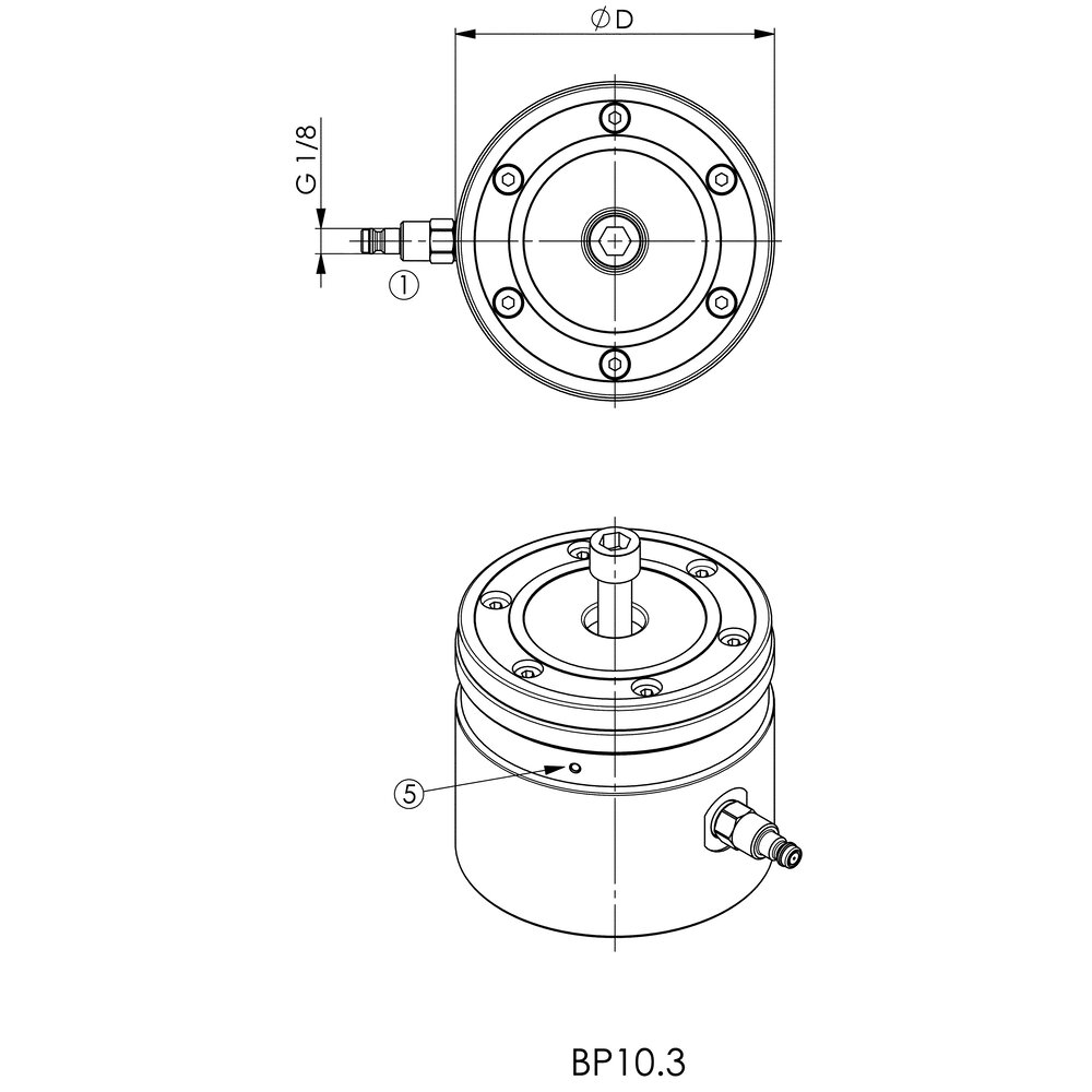 картинка Монтажный элемент BP10, BP10.3 и BP20, пневматический АМF 534537 от магазина "Элит-инструмент"