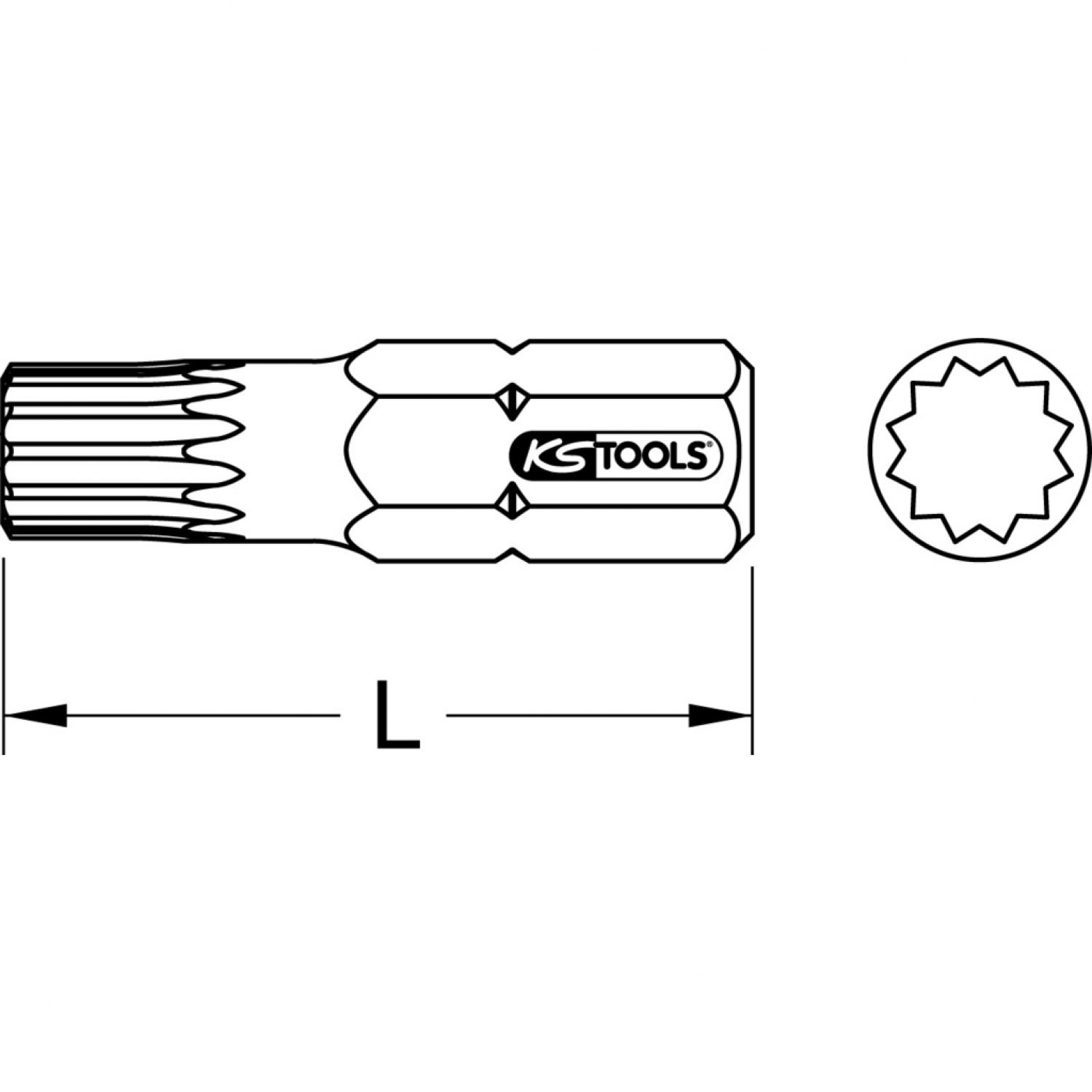 картинка Бит 1/4" XZN, 25 мм, М4 от магазина "Элит-инструмент"