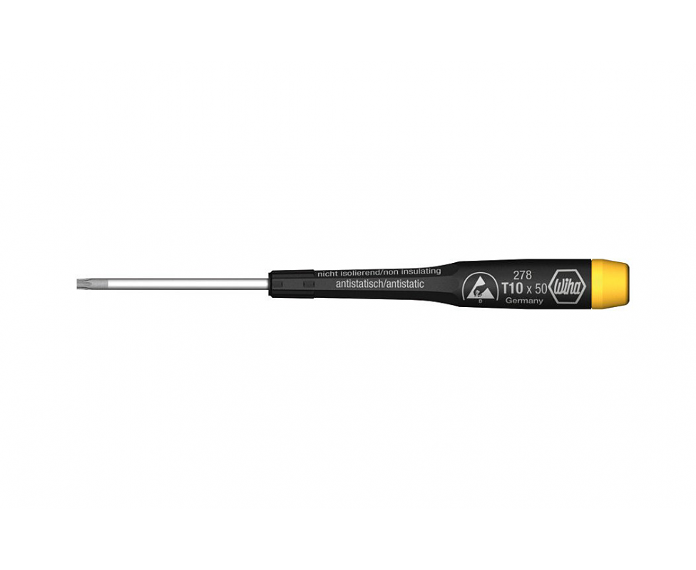 Отвертка Wiha Precision ESD TORX MagicSpring 278R 27750 T9 x 50 торкс