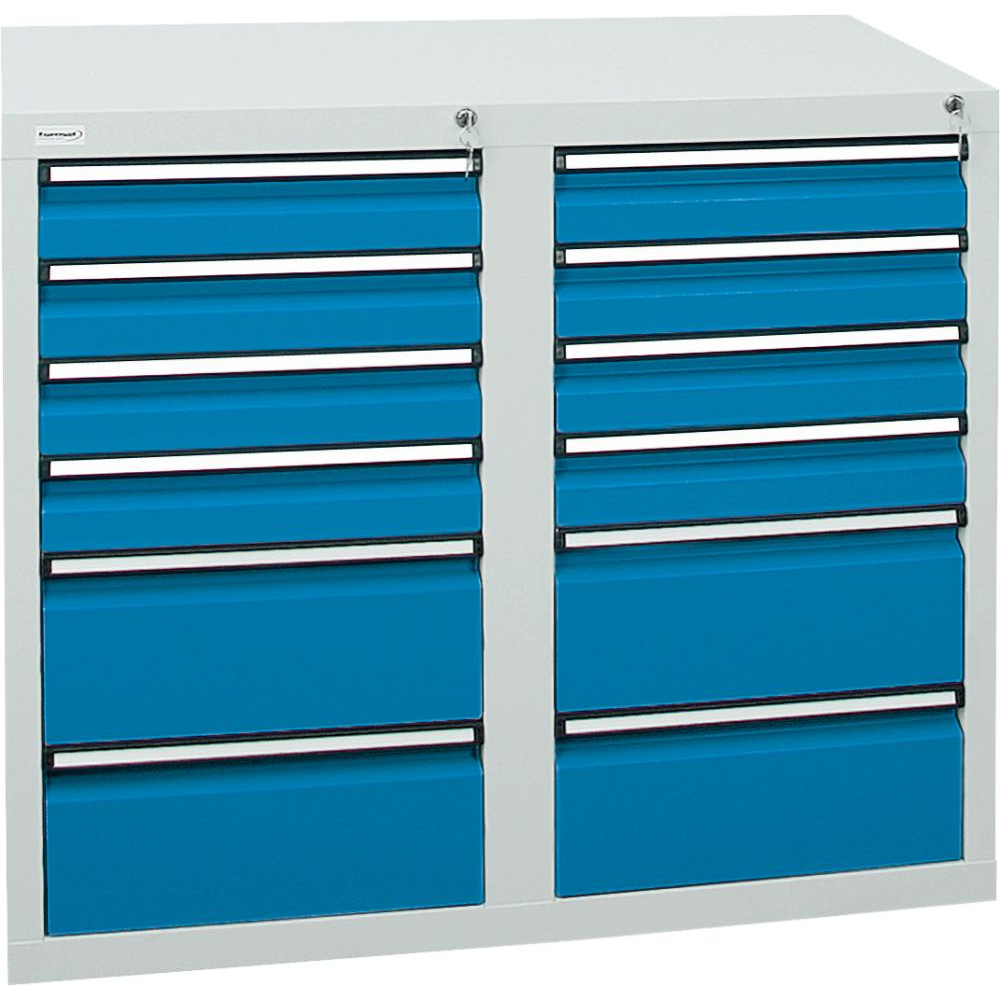 Шкаф формата Ш500хГ1000хВ900мм RAL 7035/5012 12 ящиков 35кг 3031 5040 Fplus