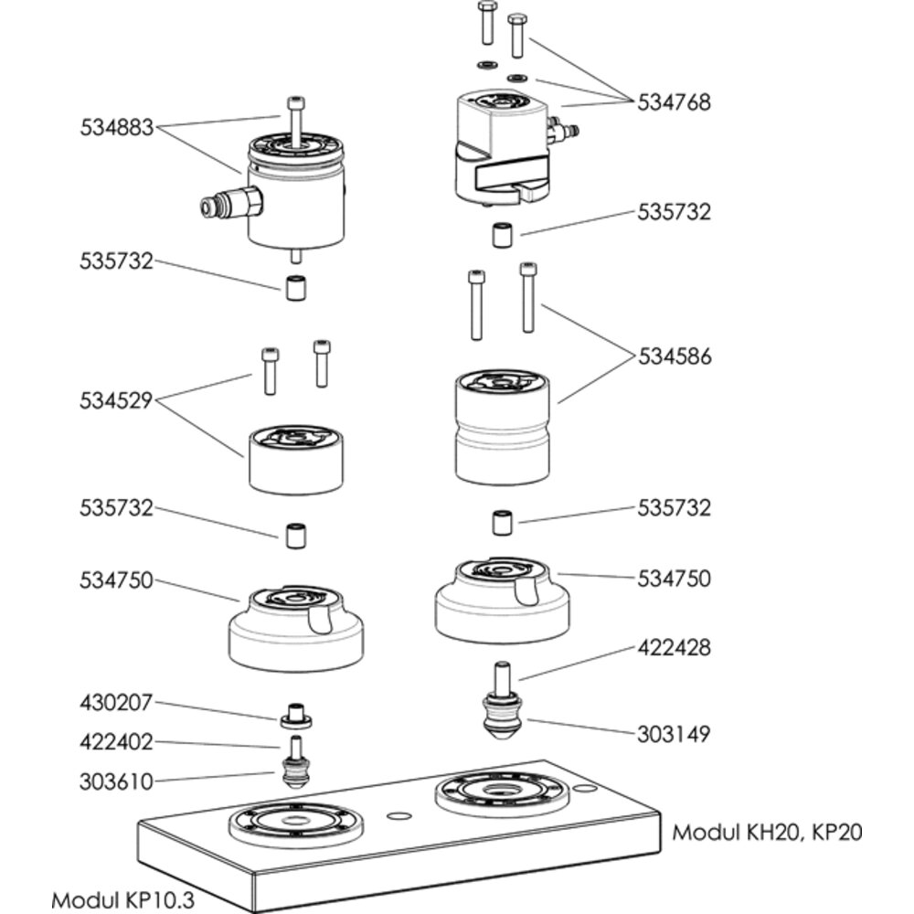 картинка Замена адаптера с KH20, KP20, KP10.3 на B10 АМF 534750 от магазина "Элит-инструмент"