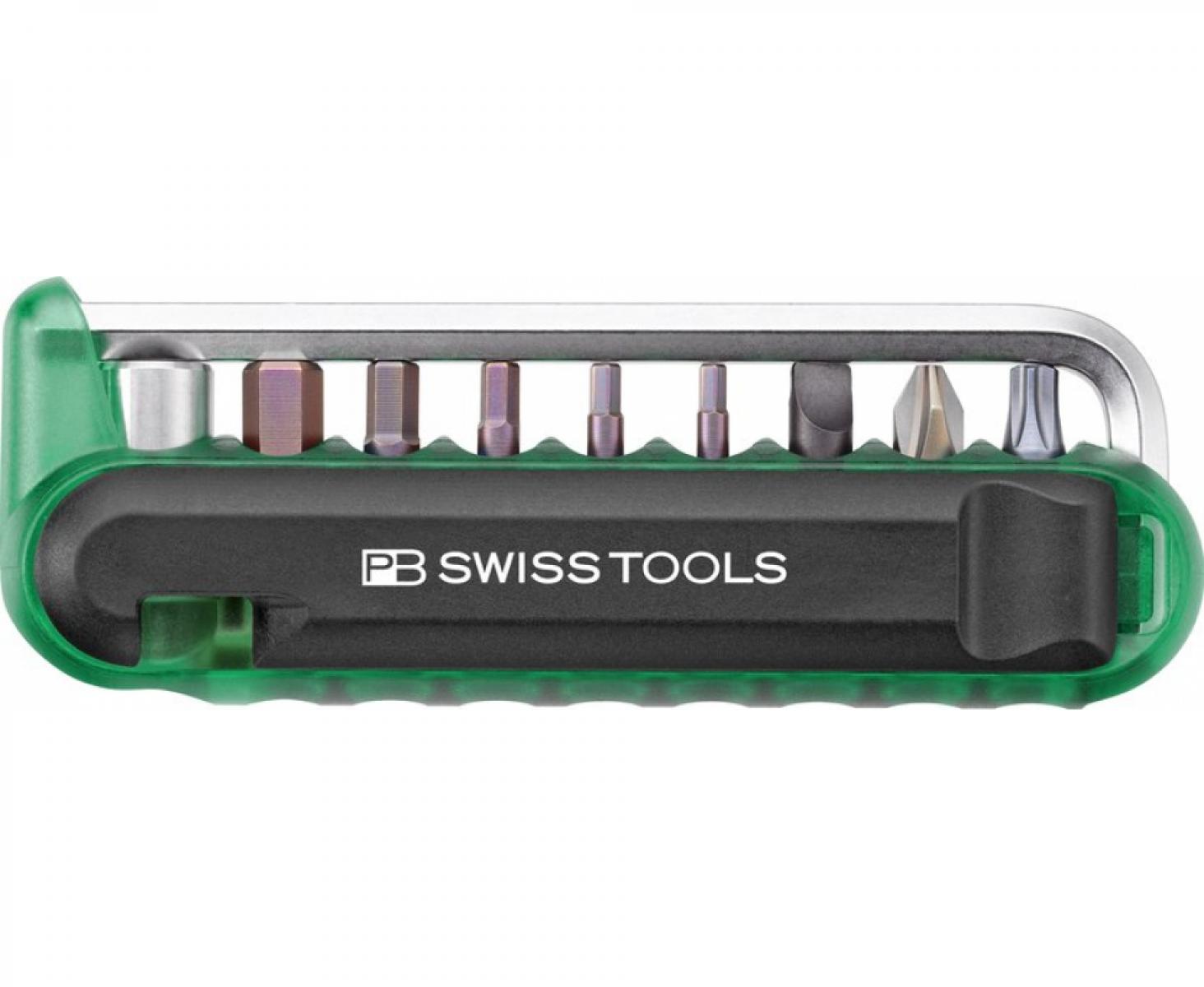 картинка Набор сменных бит SL PH TX HEX формы C6,3 PB Swiss Tools PB 470.Green 10 шт. 0.8 x 5.5 от магазина "Элит-инструмент"