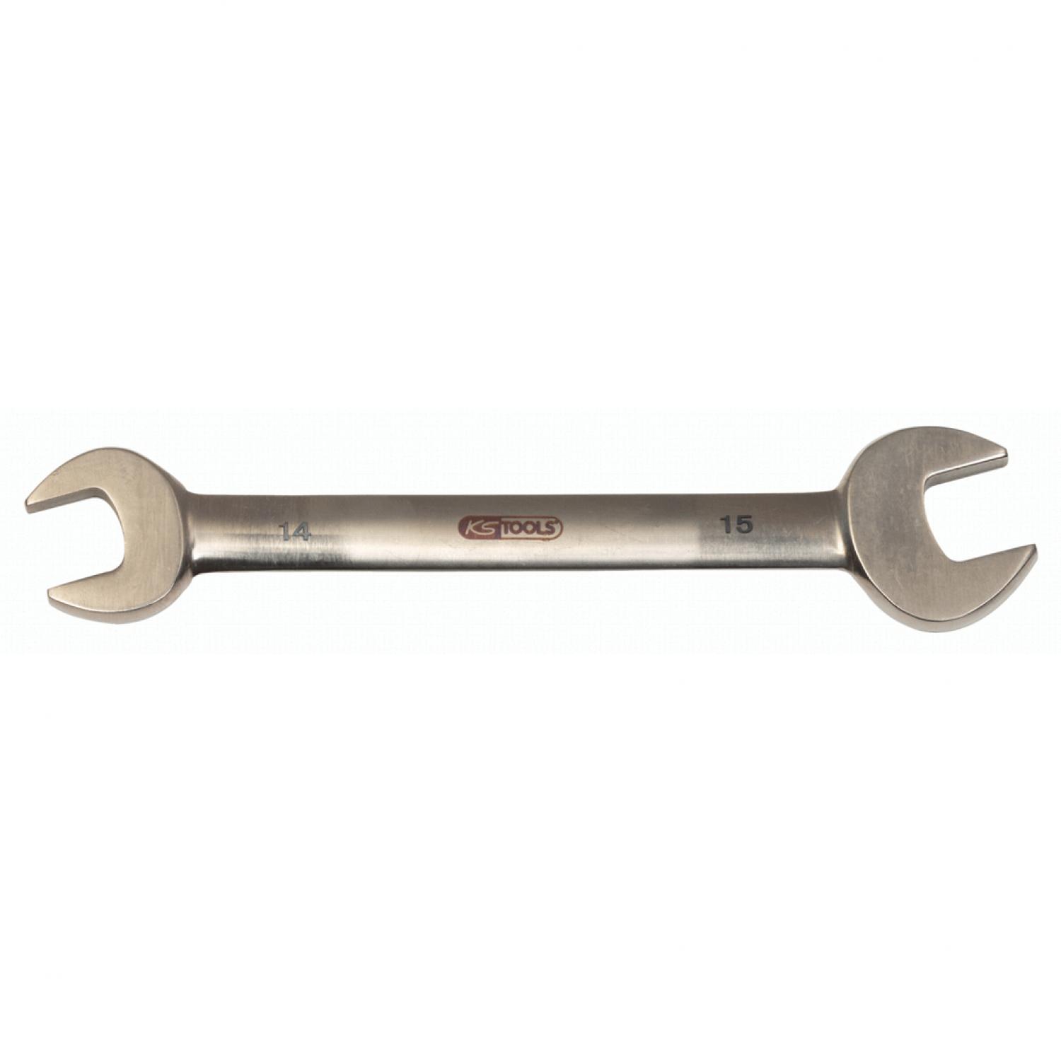 Двусторонний рожковый ключ TITANplus, 14x15 мм