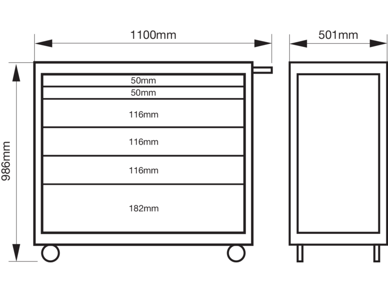 картинка Инструментальная тележка с 6 выдвижными ящиками. Lock & Go! система фиксации BAHCO 1475KXL6BLUE от магазина "Элит-инструмент"