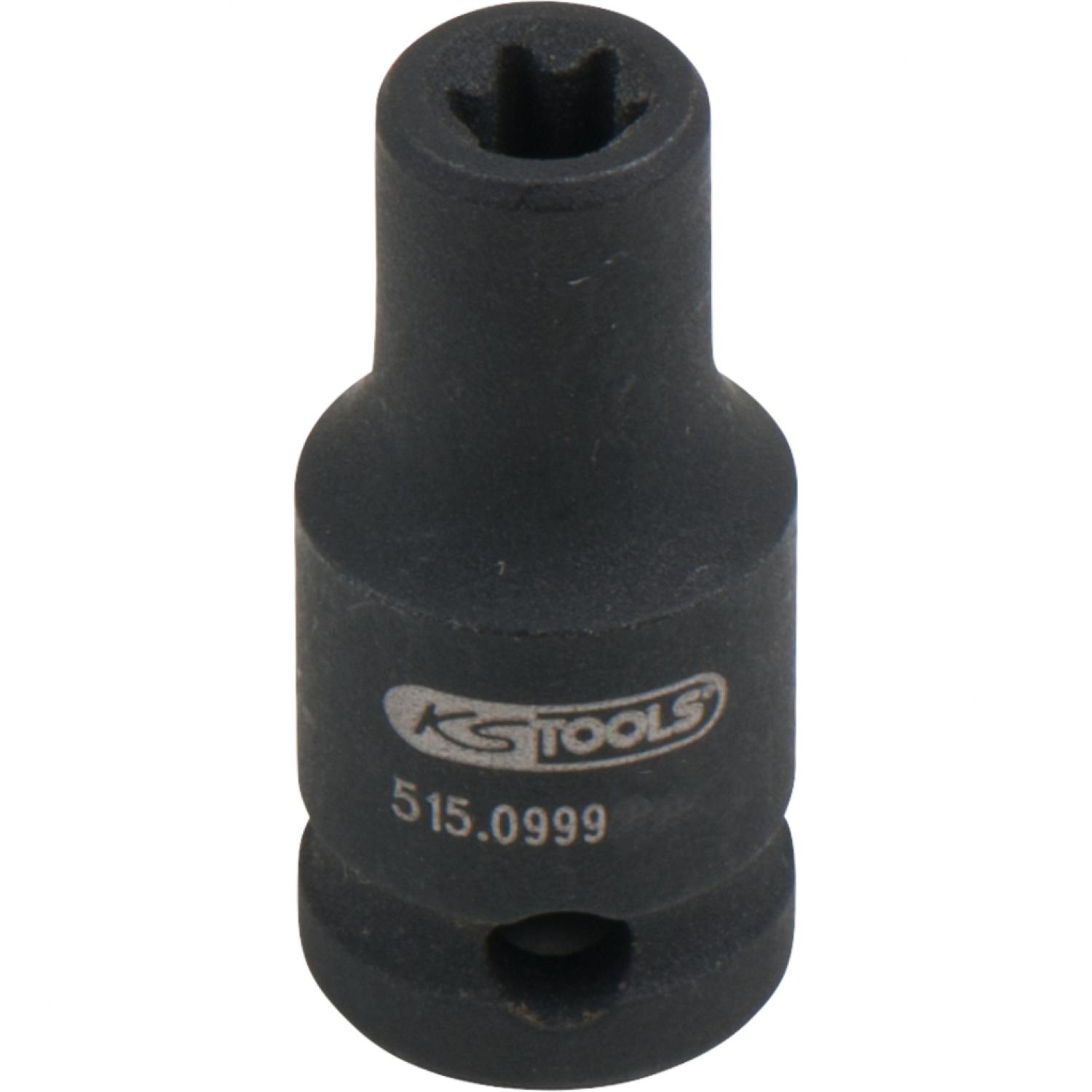 Силовая торцовая головка 1/4" с внешним профилем Torx, короткая, E5