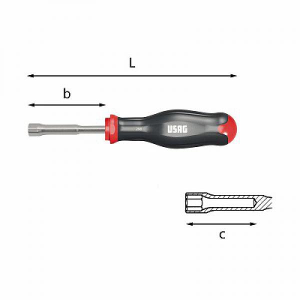 Торцевые шестигранные ключи с ручкой D 298 U02980255D