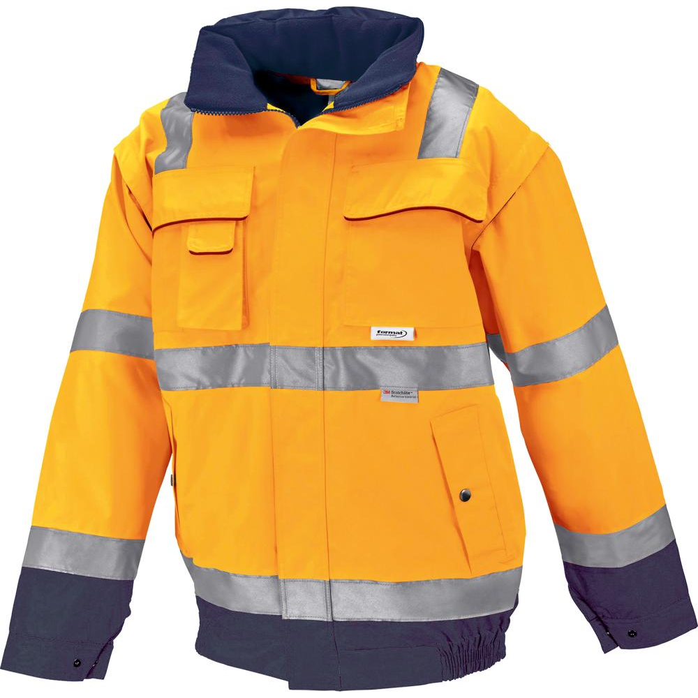 Предупреждающая куртка Комфорт, размер.2XL, оранжевый/синий, FORMAT 6007 5807 Fplus
