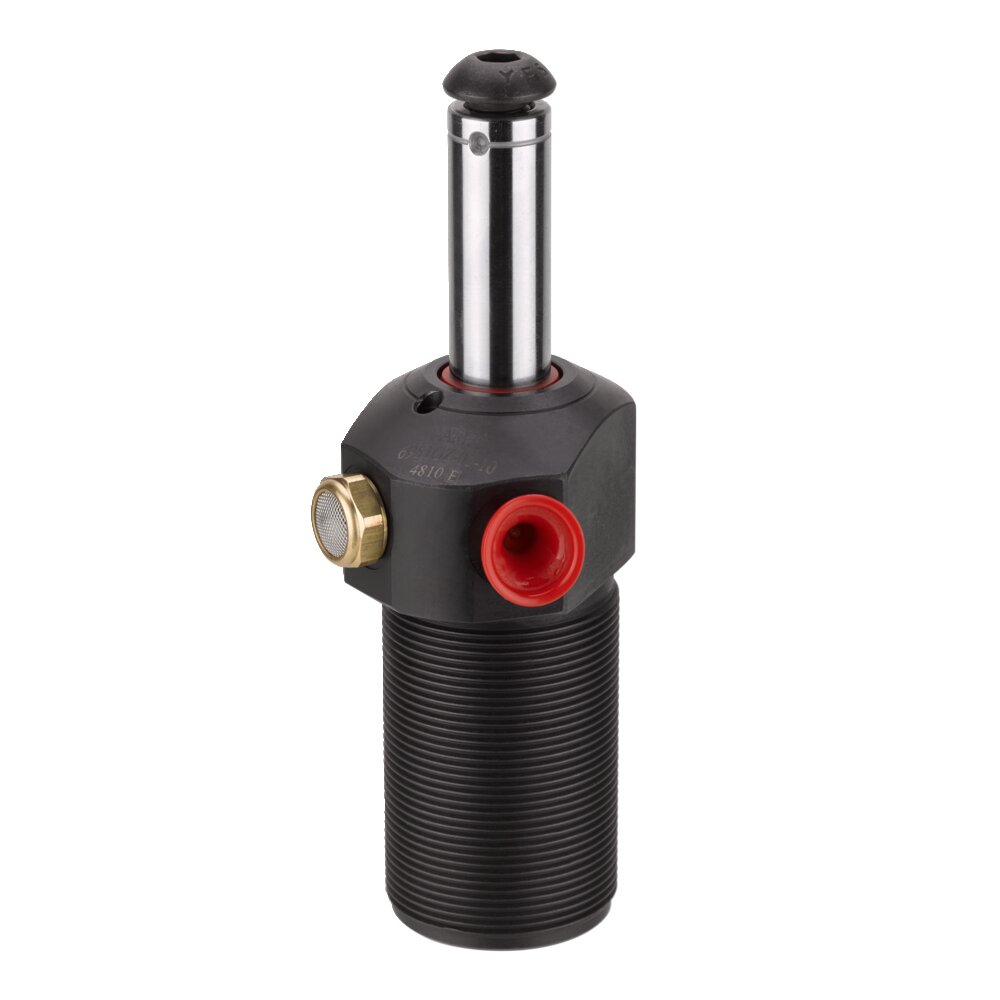 Тяговый цилиндр с резьбовым фланцевым креплением и направляющим штоком поршня АМF 66605