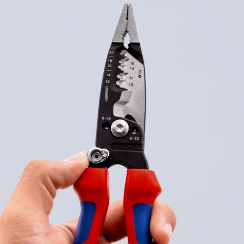 картинка KNIPEX WireStripper, многофункциональные клещи для электриков, американская модель KNIPEX 13728200  от магазина "Элит-инструмент"