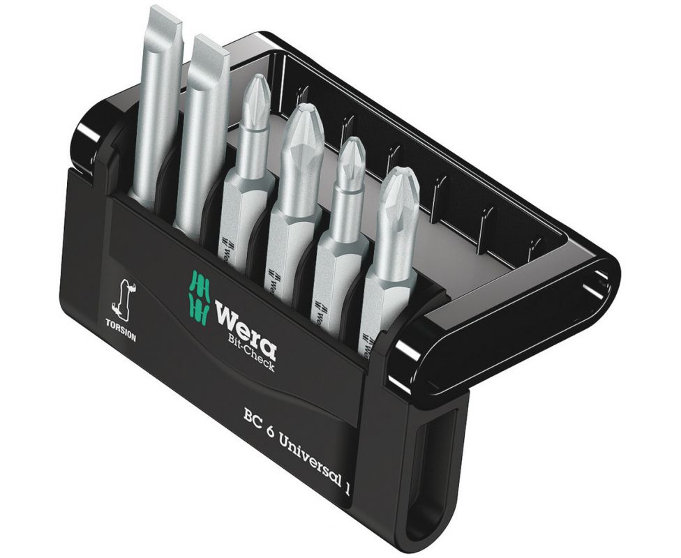 Bit-Check 6 Universal 1 Набор насадок (PH, PZ, SL) Wera WE-056474