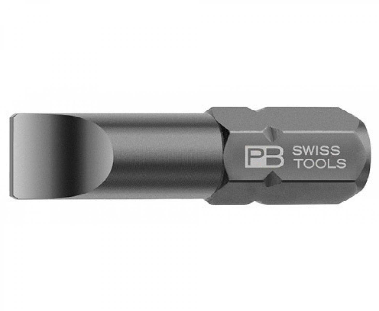 картинка Бита шлицевая PrecisionBits C6,3 с внешним шестигранником 1/4 PB Swiss Tools PB C6.135/5 1.2 x 8 от магазина "Элит-инструмент"
