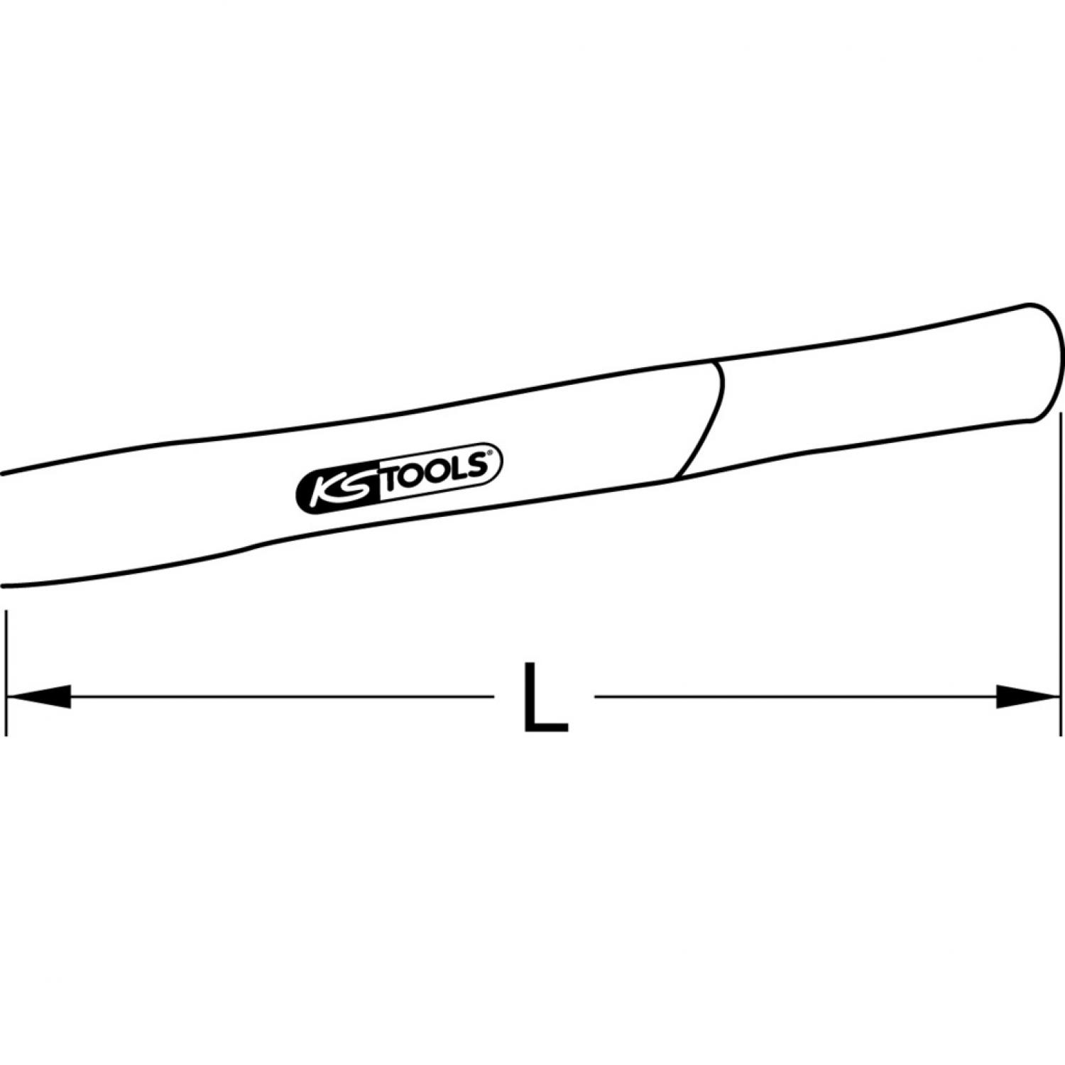картинка Запасная рукоятка, ясень, конусный клин, 260 мм, вариант 3 от магазина "Элит-инструмент"