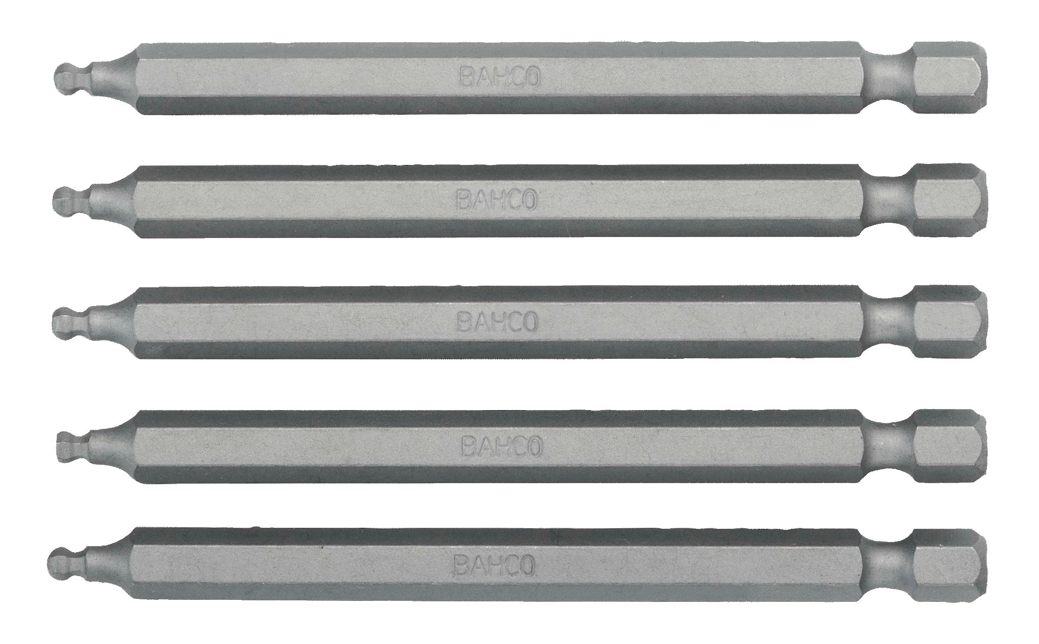 картинка Шестигранные биты с шаровым наконечником для стандартных отверток, метрические размеры, 89 мм BAHCO 59S/H5BALL-2P от магазина "Элит-инструмент"