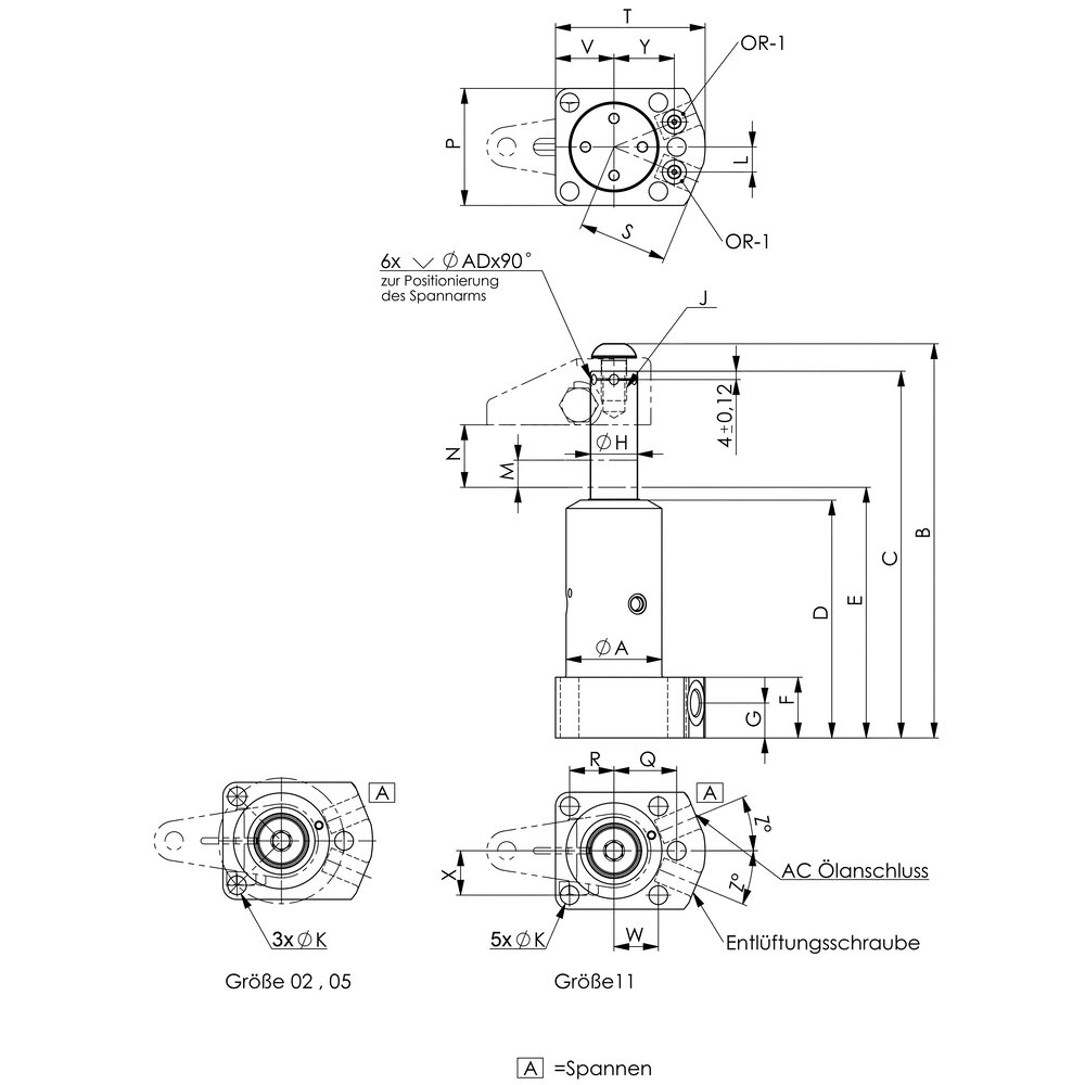 картинка Поворотный зажим, крепление к основанию на фланце, прецизионная конструкция АМF 327817 от магазина "Элит-инструмент"