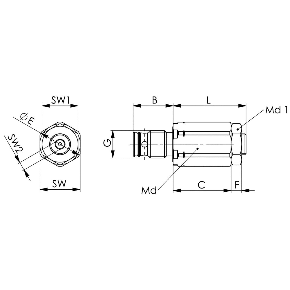 картинка Последовательный клапан с резьбой АМF 562224 от магазина "Элит-инструмент"