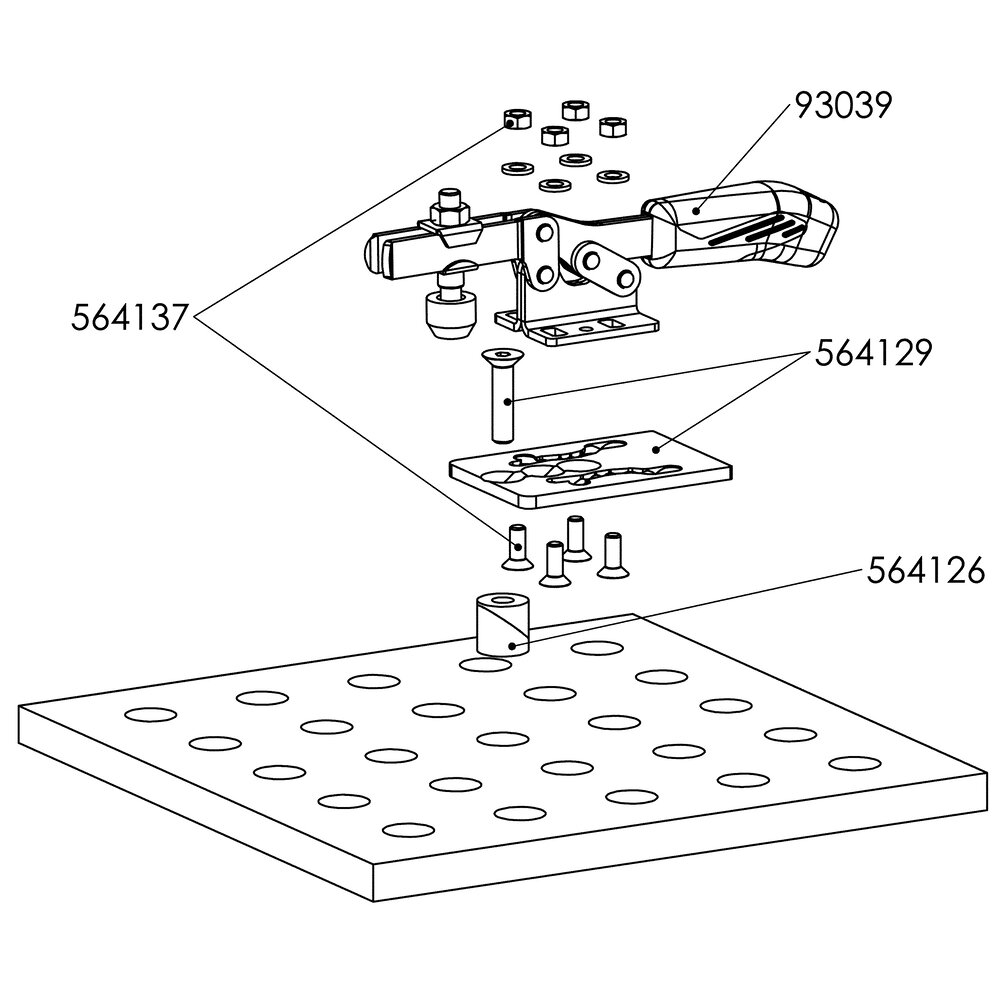 картинка Переходная пластина, угловая АМF 564129 от магазина "Элит-инструмент"
