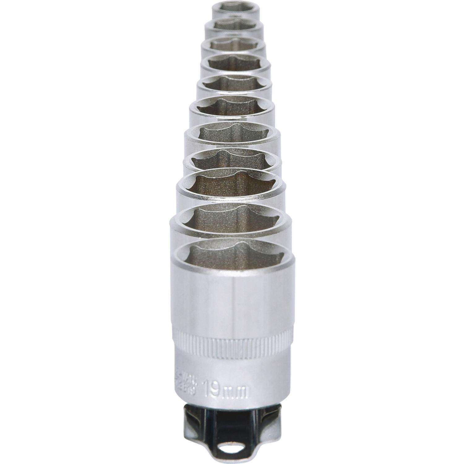 картинка Комплект шестигранных торцовых головок 3/8“, 11 шт, 8-19 мм от магазина "Элит-инструмент"