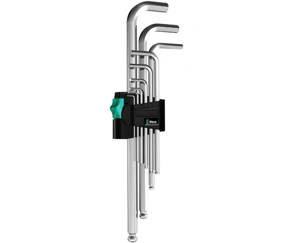 картинка Набор Г-образных ключей, метрических, хромированных Wera 950/9 Hex-Plus 1 SB WE-073391 от магазина "Элит-инструмент"