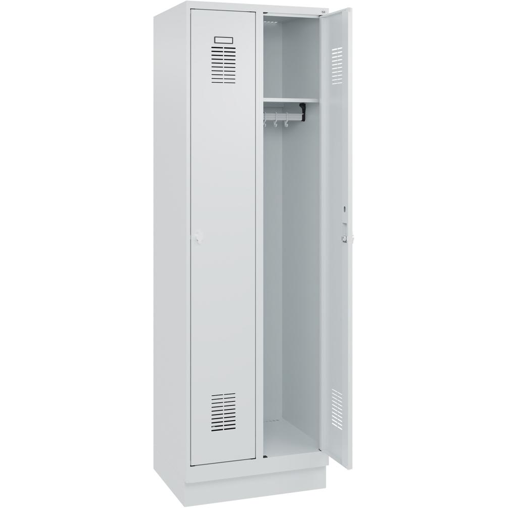 Шкаф FORMAT Ш600хГ500хВ1950 мм RAL 7035/7035, 2 отделения и основание (самостоятельная сборка) 3037 2825 Fplus