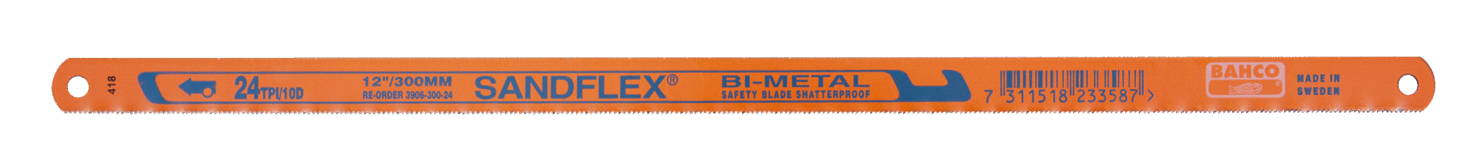 Биметаллические ножовочные полотна SANDFLEX®. Новое биметаллическое полотно SANDFLEX с повышеным содержанием кoбальта BAHCO 3906-300-14-5P