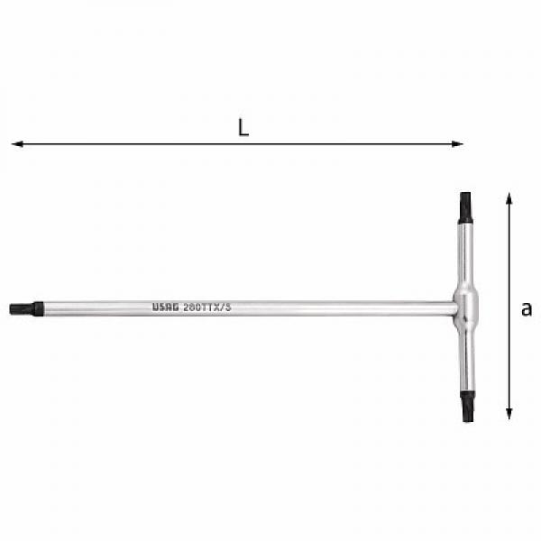 Ключи с Т-образной рукояткой для винтов TORX® 280 TTX U02800659