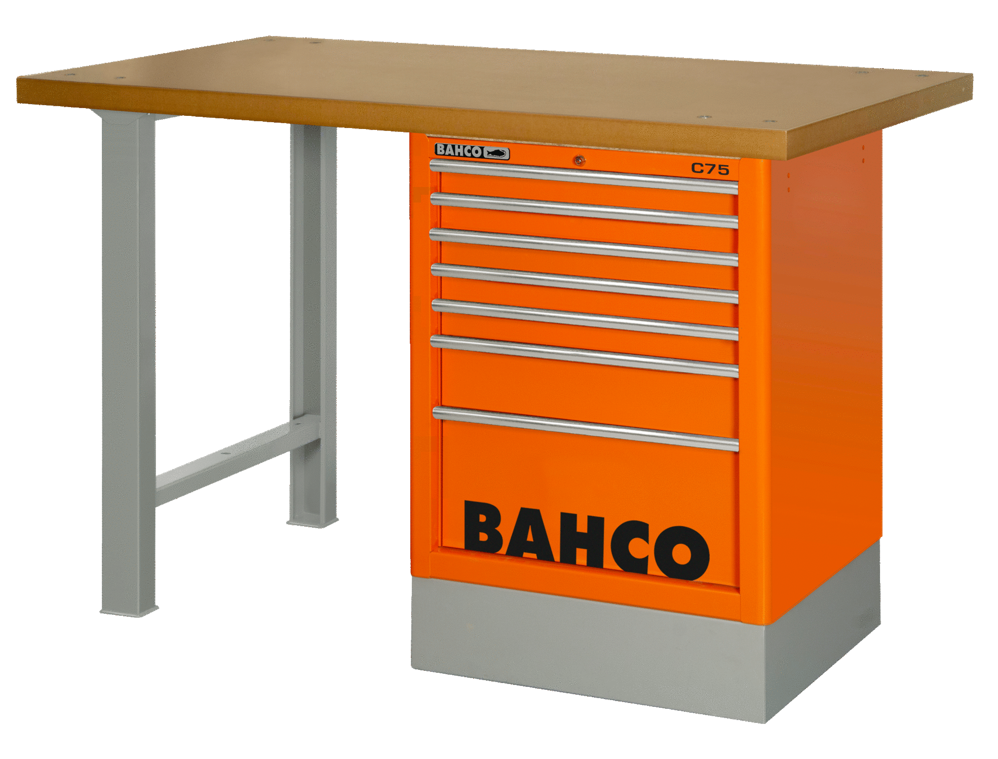 Верстак с выдвижными ящиками, столешница из МДФ BAHCO 1495K7CWB15TD