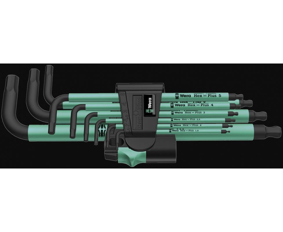картинка Набор Г-образных ключей метрических Wera 950 SPKL/9 SM N SB BlackLaser WE-073597 от магазина "Элит-инструмент"