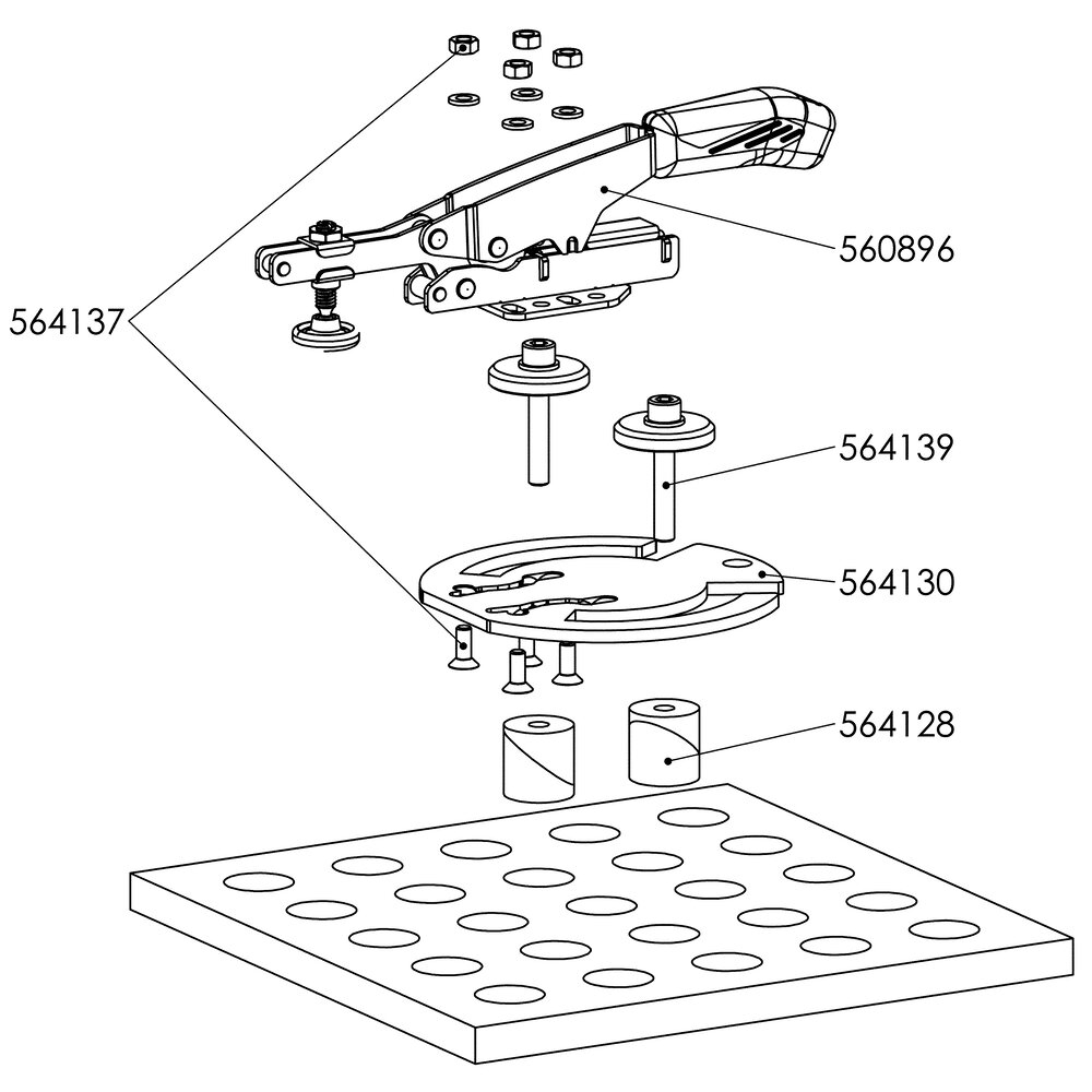 картинка Переходная пластина круглой формы АМF 564130 от магазина "Элит-инструмент"