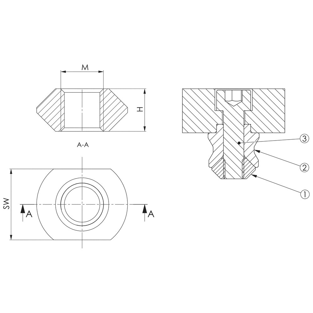 картинка Гайка с выдвижной шпилькой АМF 429985 от магазина "Элит-инструмент"