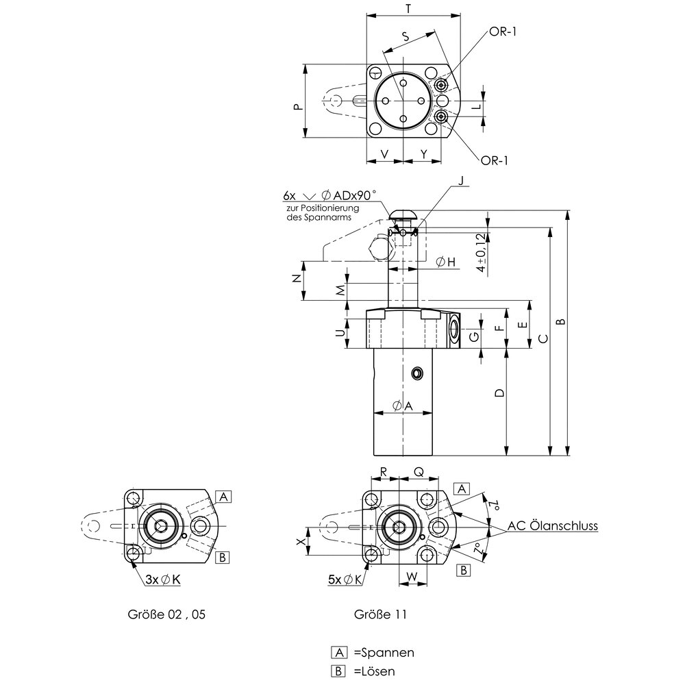 картинка Поворотный зажим, крепление на верхнем фланце, прецизионная конструкция АМF 327924 от магазина "Элит-инструмент"