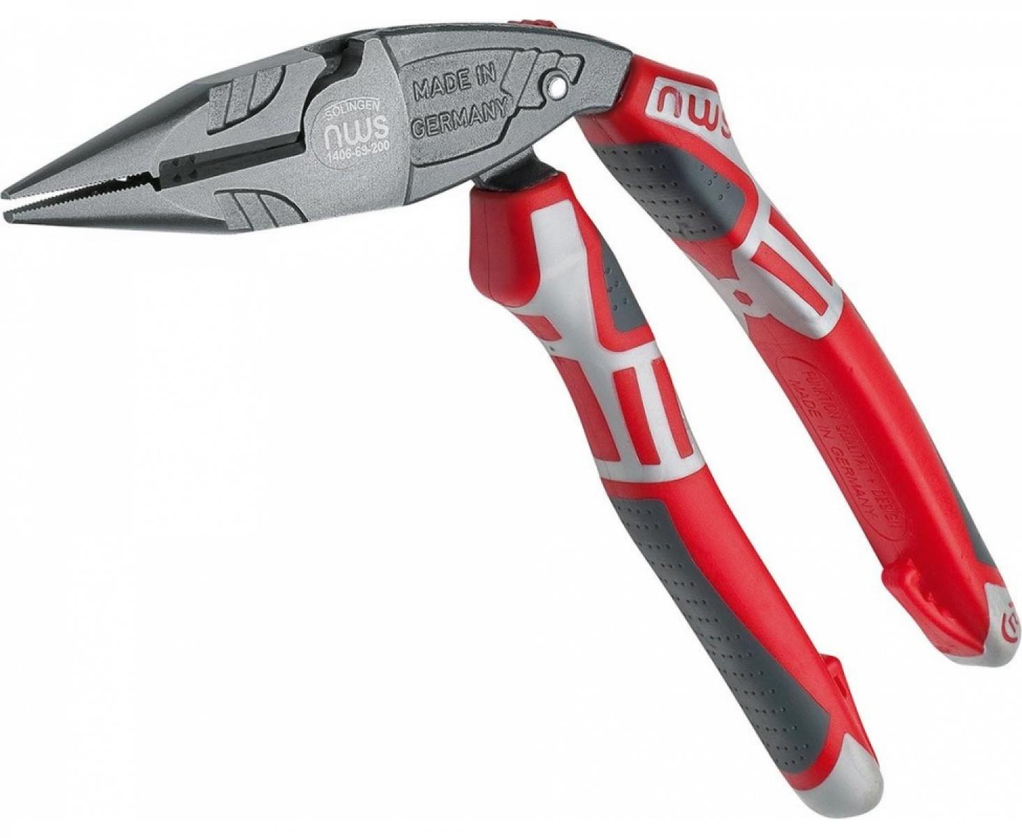 картинка Пассатижи комбинированные силовые ErgoCombi 200 мм NWS 1096-69-200 с покрытием TitanFinish, рукоятками SoftGripp от магазина "Элит-инструмент"
