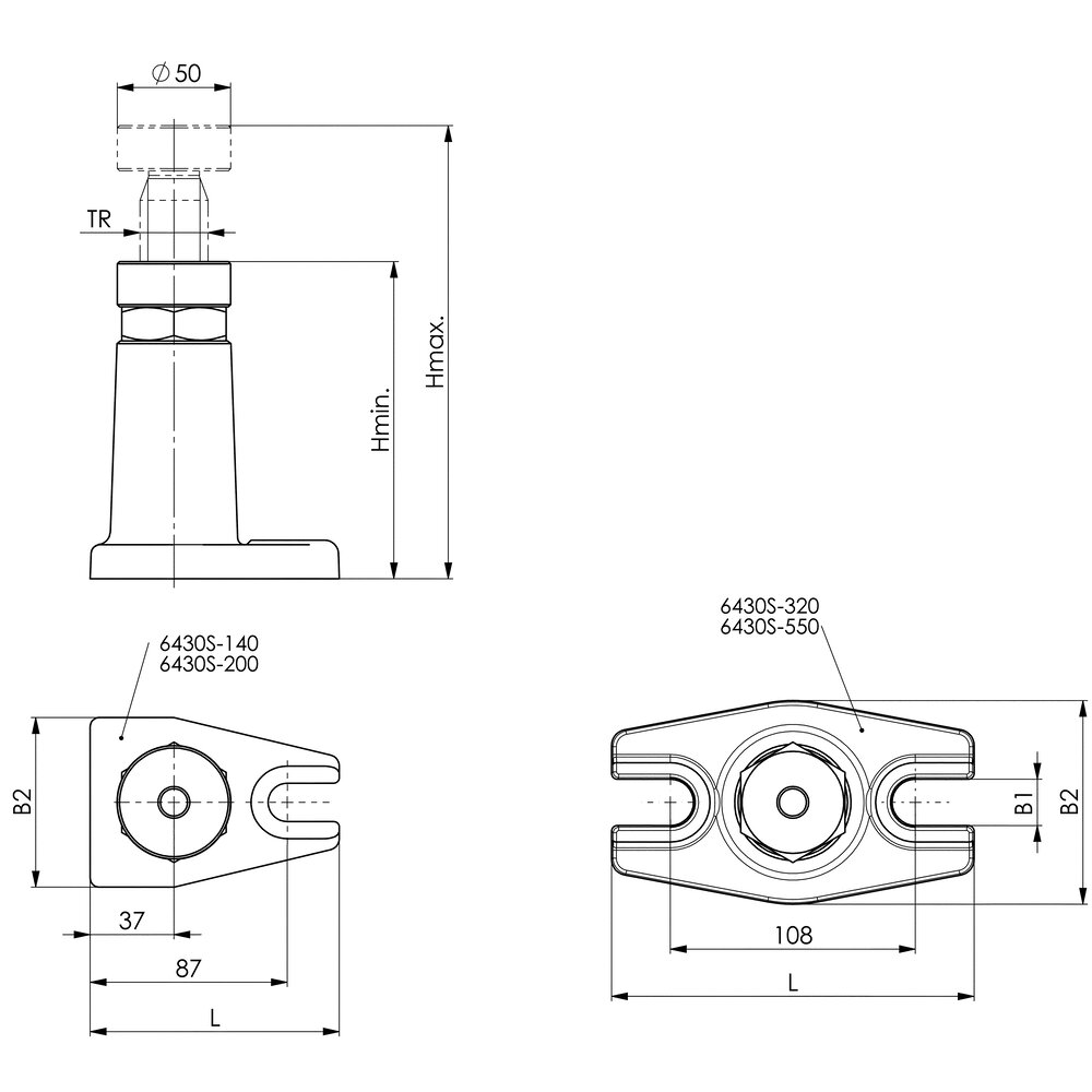 картинка Винтовой домкрат Atlas с контргайкой АМF 72587 от магазина "Элит-инструмент"