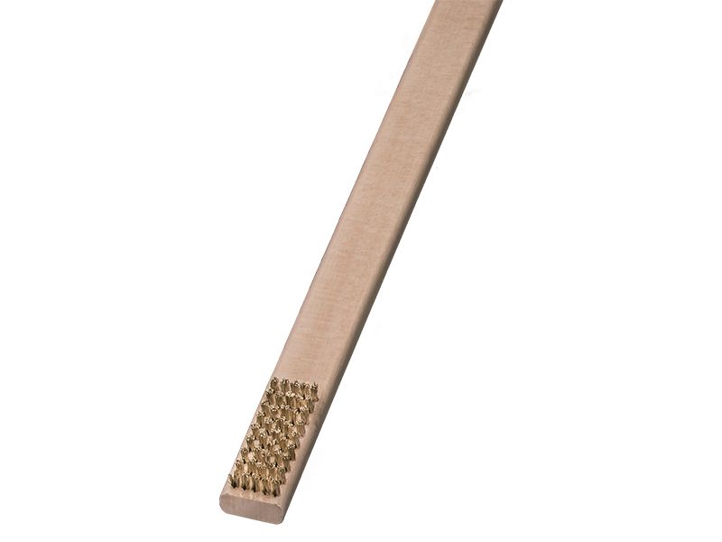 Щетка ручная для тонкой очистки с гофрированной латунной проволокой общая длина 450 мм ворс 0,30 мм LESSMANN 138.705