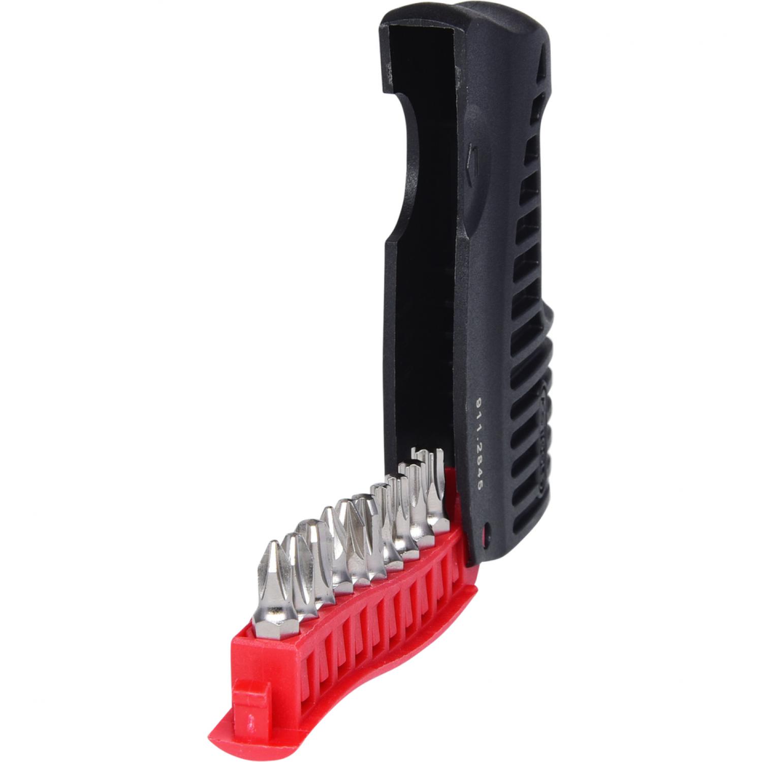 картинка Футляр для мини-бит 1/4'', 11 шт, с профилем Torx, Philips и Pozidriv от магазина "Элит-инструмент"