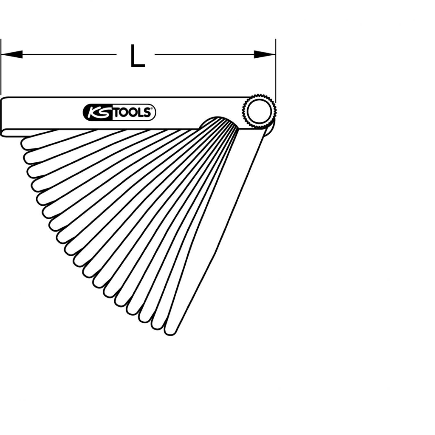картинка Толщиномер, 20 листов, 0,05-1 мм от магазина "Элит-инструмент"