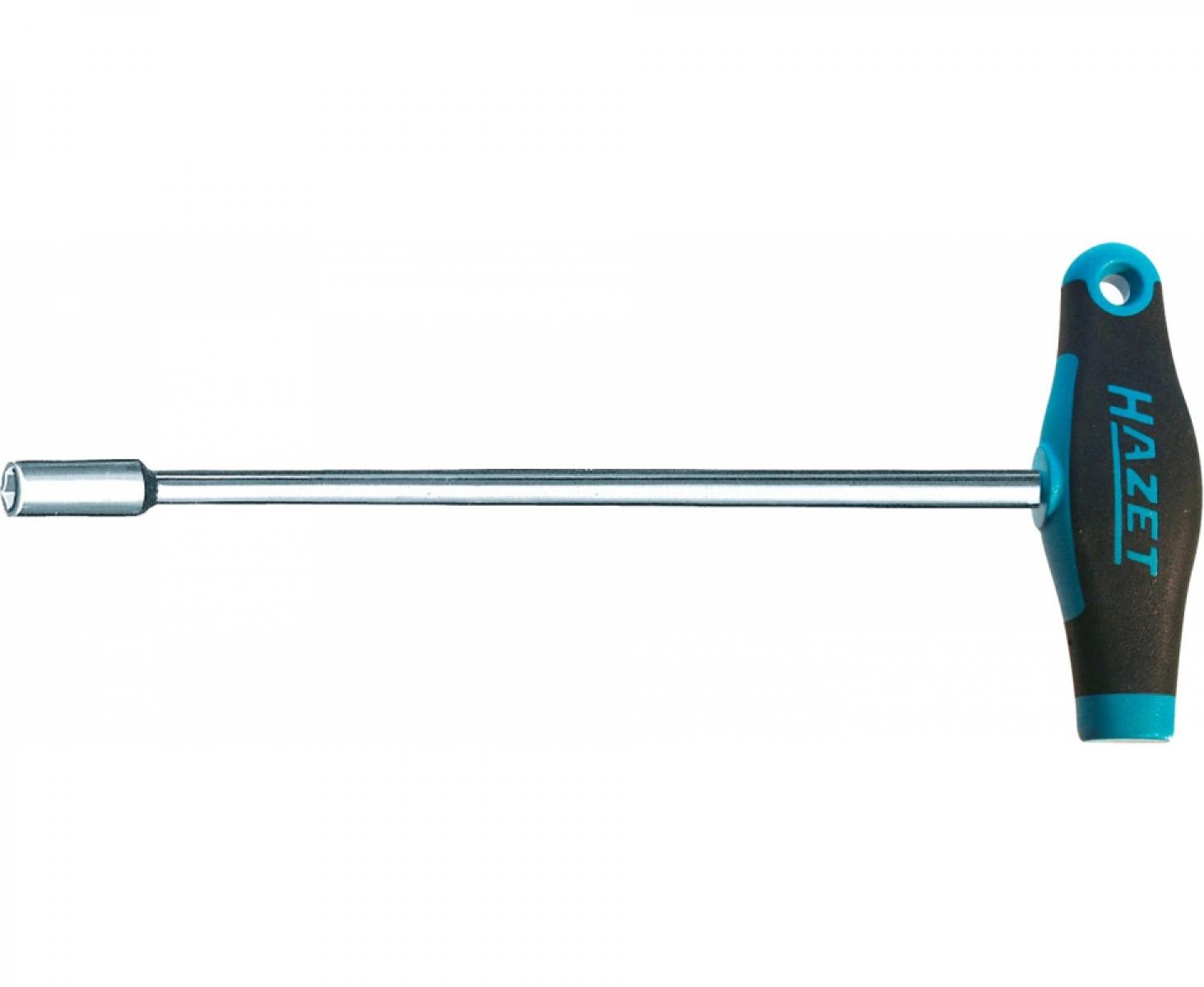 картинка Отвертка-торцовый ключ удлиненный с Т-образной ручкой HEX Nut 9х350 мм Hazet 428LG-9 от магазина "Элит-инструмент"