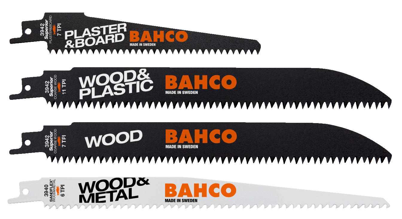 Набор полотен для сабельных пил по дереву BAHCO 3942-WOOD-SET-5P