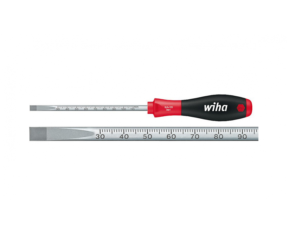 Отвертка Wiha SoftFinish Slotted 3021 36085 4 x 100 шлицевая со шкалой
