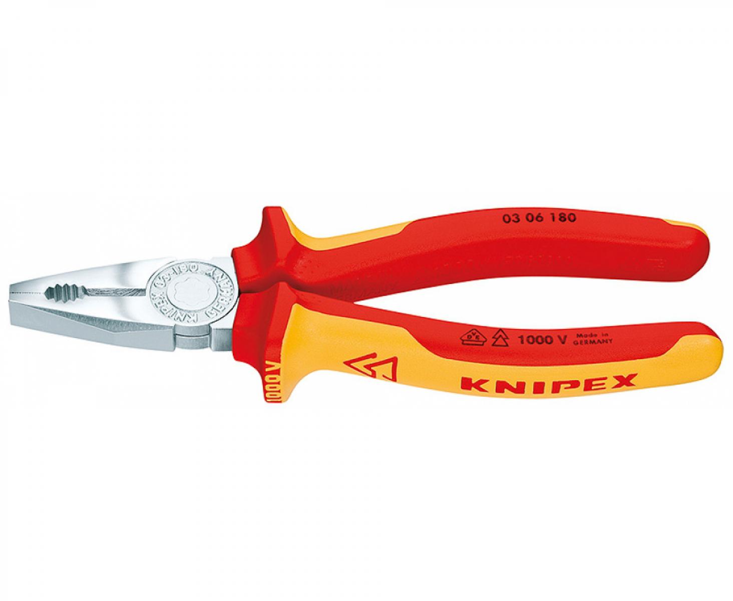 картинка Плоскогубцы комбинированные VDE Knipex KN-0306160SB от магазина "Элит-инструмент"